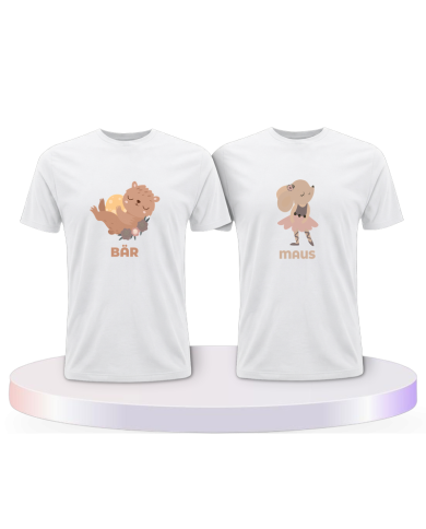 Bär & Maus Pärchen T-Shirts | Paarpulli