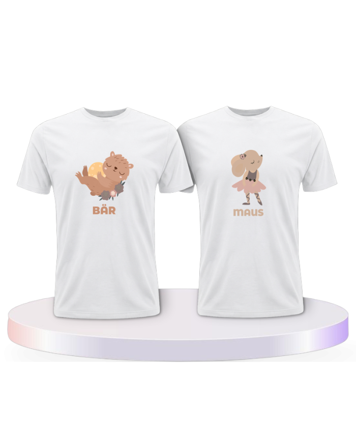 Bär & Maus Pärchen T-Shirts | Paarpulli