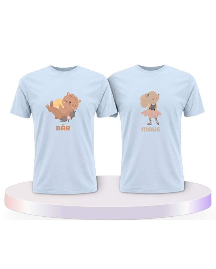 Bär & Maus Pärchen T-Shirts | Paarpulli