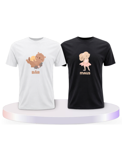Bär & Maus Pärchen T-Shirts | Paarpulli