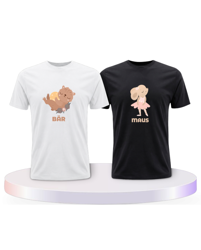 Bär & Maus Pärchen T-Shirts | Paarpulli