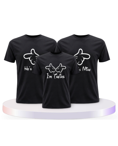Minni Mickey & Junior im Hers/His Familienset T-Shirts | Paarpulli