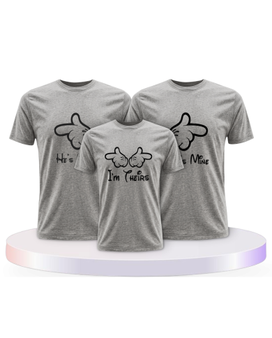 Minni Mickey & Junior im Hers/His Familienset T-Shirts | Paarpulli