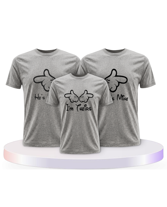 Minni Mickey & Junior im Hers/His Familienset T-Shirts | Paarpulli