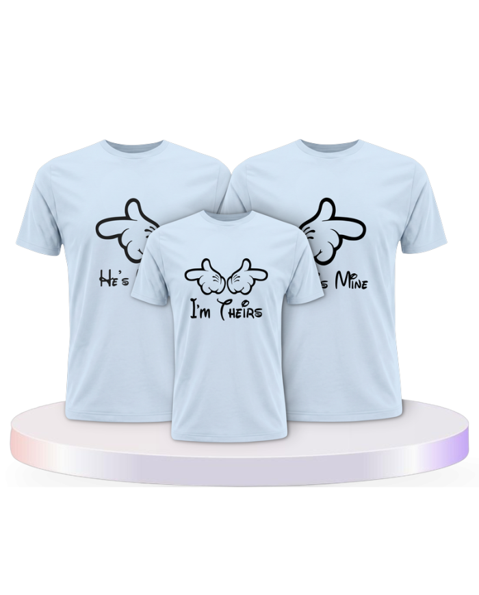 Minni Mickey & Junior im Hers/His Familienset T-Shirts | Paarpulli