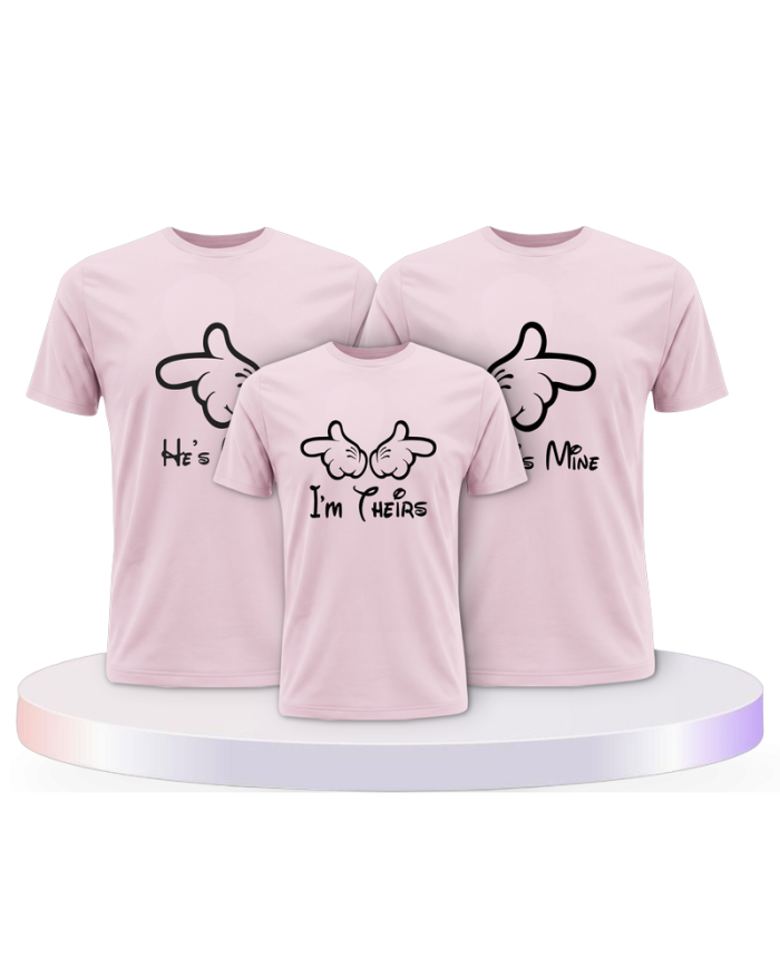 Minni Mickey & Junior im Hers/His Familienset T-Shirts | Paarpulli