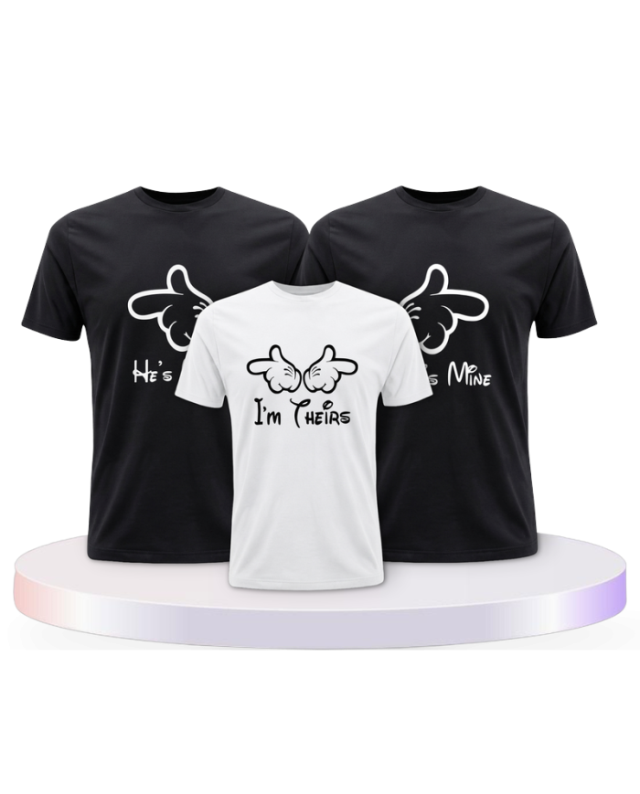 Minni Mickey & Junior im Hers/His Familienset T-Shirts | Paarpulli