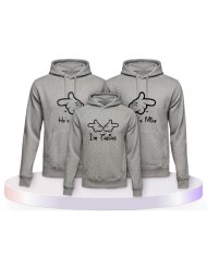 Minni,Mickey & Junior im HersHis Familienset Hoodies | Paarpulli