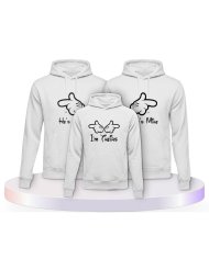 Minni,Mickey & Junior im HersHis Familienset Hoodies | Paarpulli