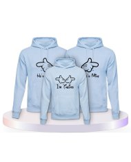 Minni,Mickey & Junior im HersHis Familienset Hoodies | Paarpulli