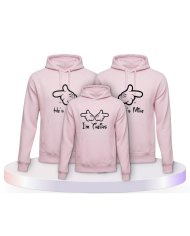 Minni,Mickey & Junior im HersHis Familienset Hoodies | Paarpulli