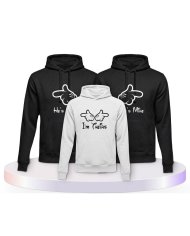 Minni,Mickey & Junior im HersHis Familienset Hoodies | Paarpulli