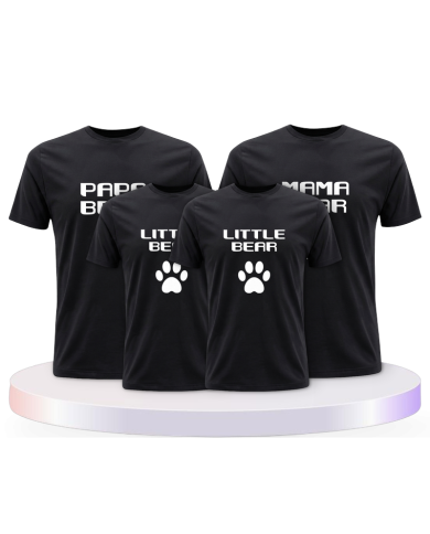 Familienlook T-Shirts mit Mama Papa Bear | Paarpulli