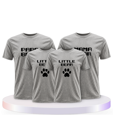 Familienlook T-Shirts mit Mama Papa Bear | Paarpulli