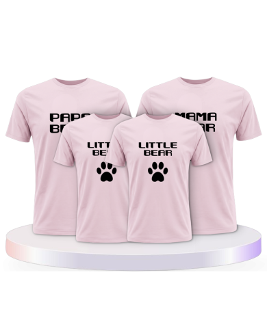 Familienlook T-Shirts mit Mama Papa Bear | Paarpulli