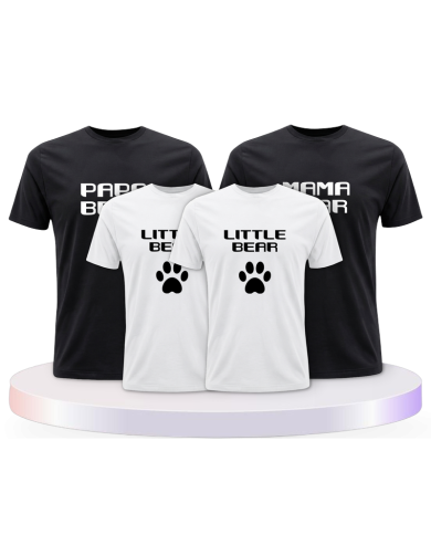 Familienlook T-Shirts mit Mama Papa Bear | Paarpulli