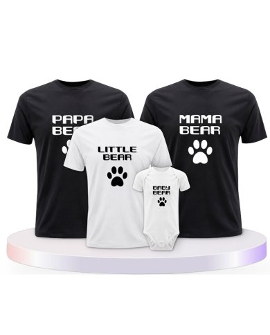 Mama Papa Bear Partner Outfit für die Familie | Paarpulli