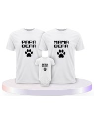 Familienlook T-Shirts mit Mama Papa Bear | Paarpulli