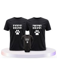 Familienlook T-Shirts mit Mama Papa Bear | Paarpulli