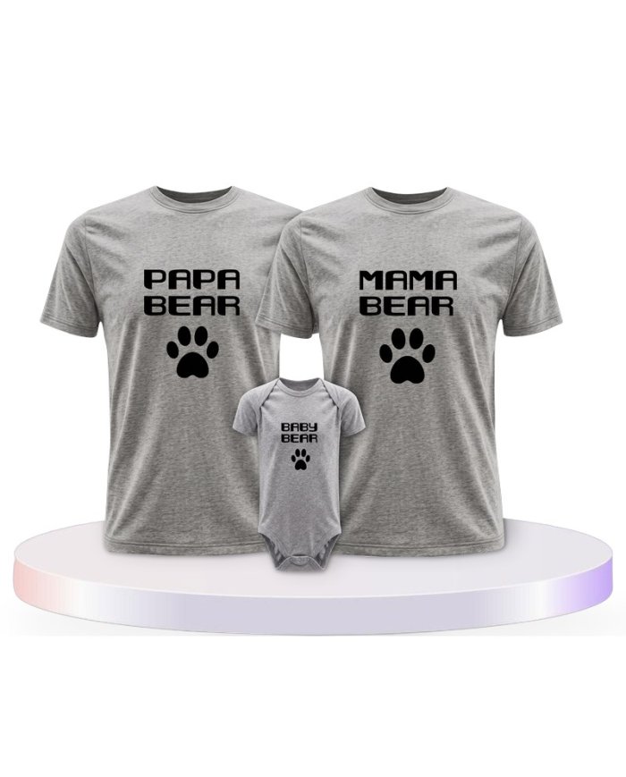 Familienlook T-Shirts mit Mama Papa Bear | Paarpulli