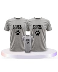 Familienlook T-Shirts mit Mama Papa Bear | Paarpulli
