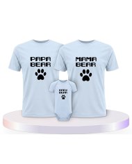 Familienlook T-Shirts mit Mama Papa Bear | Paarpulli