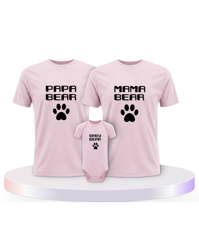 Familienlook T-Shirts mit Mama Papa Bear | Paarpulli