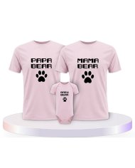 Familienlook T-Shirts mit Mama Papa Bear | Paarpulli