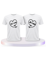 Partnerlook T-Shirts mit He's Mine She's Mine Shirt | Paarpulli