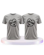 Partnerlook T-Shirts mit He's Mine She's Mine Shirt | Paarpulli