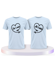 Partnerlook T-Shirts mit He's Mine She's Mine Shirt | Paarpulli