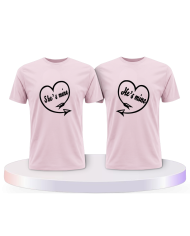 Partnerlook T-Shirts mit He's Mine She's Mine Shirt | Paarpulli