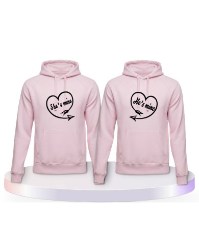 He's Mine She's Mine Pärchen Hoodies | Paarpulli