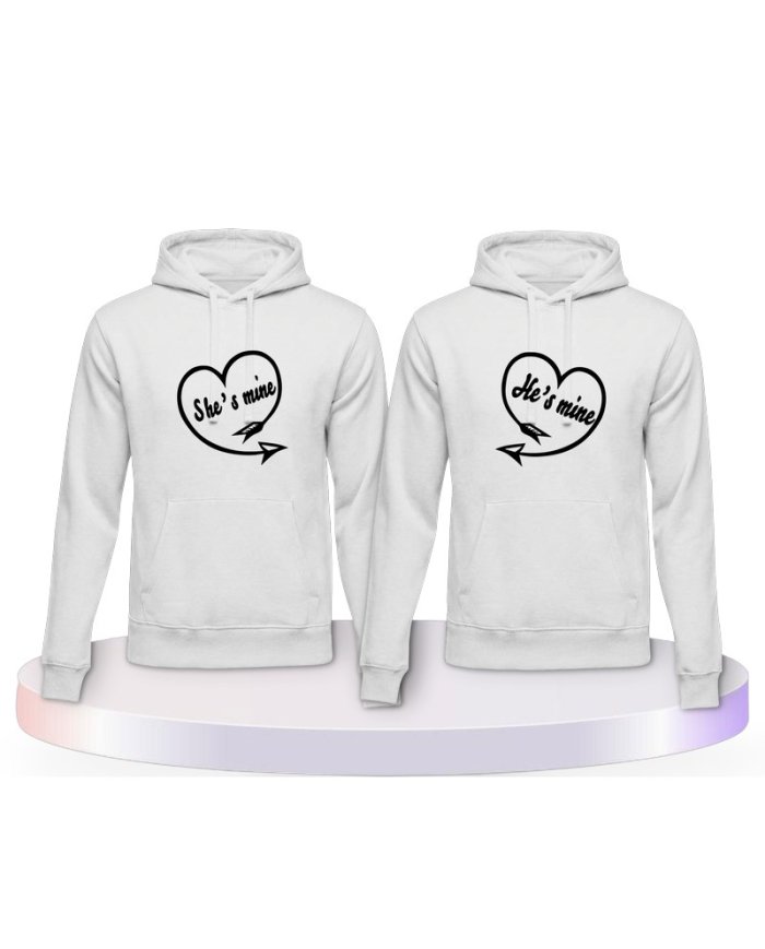He's Mine She's Mine Pärchen Hoodies | Paarpulli
