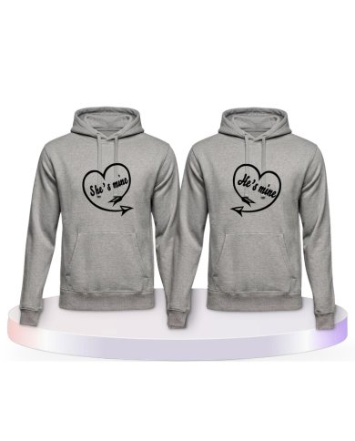 He's Mine She's Mine Pärchen Hoodies | Paarpulli