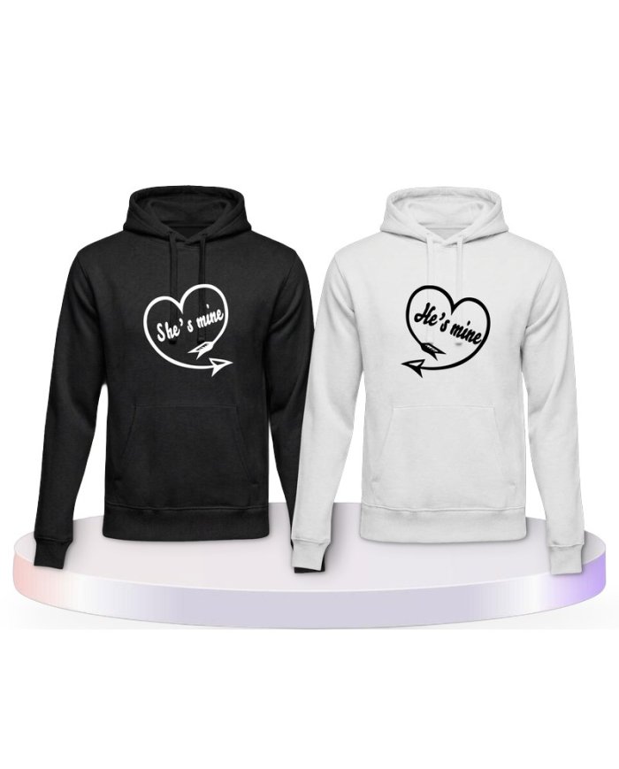He's Mine She's Mine Pärchen Hoodies | Paarpulli
