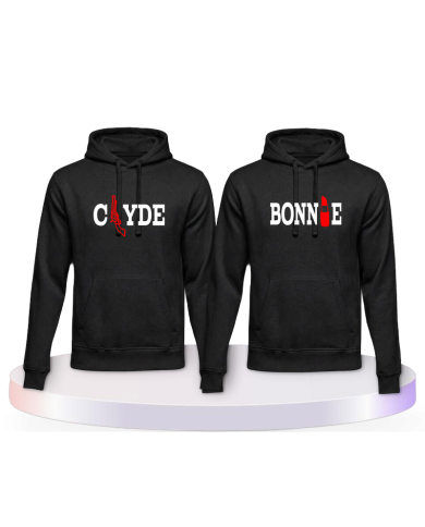 Pulli Bedruckte mit Bonnie und Clyde Couple Hoodies kaufen | Paarpulli