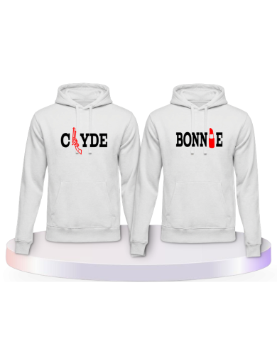 Pulli Bedruckte mit Bonnie und Clyde Couple Hoodies kaufen | Paarpulli