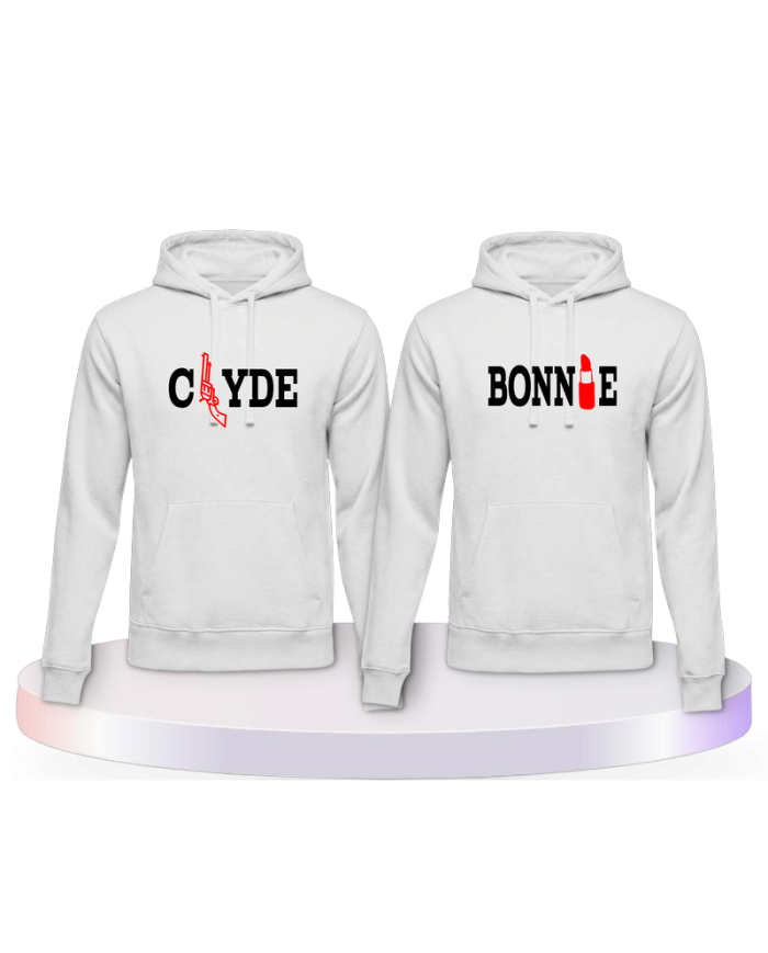 Pulli Bedruckte mit Bonnie und Clyde Couple Hoodies kaufen | Paarpulli