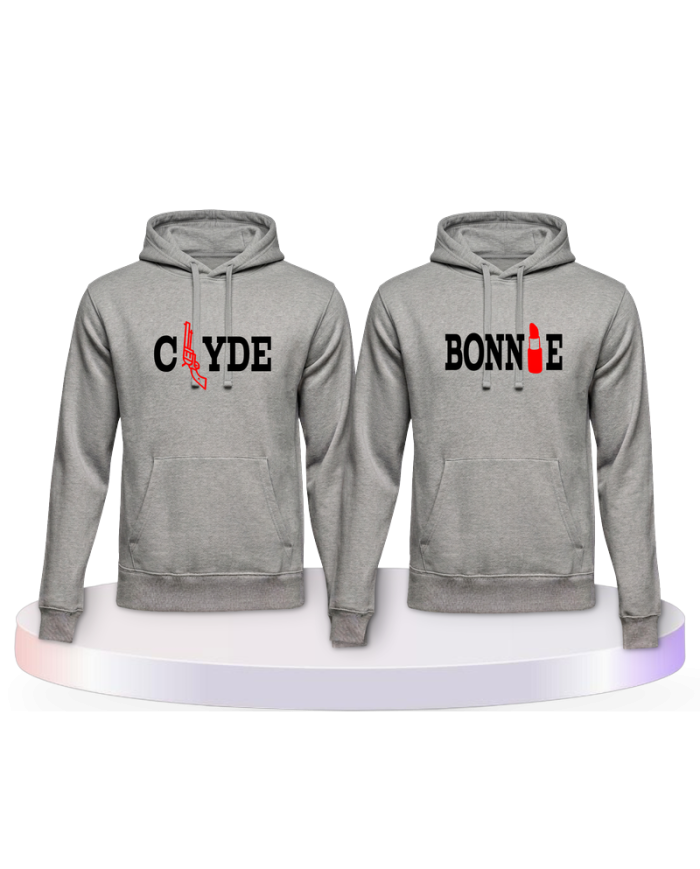 Pulli Bedruckte mit Bonnie und Clyde Couple Hoodies kaufen | Paarpulli