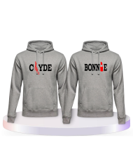Pulli Bedruckte mit Bonnie und Clyde Couple Hoodies kaufen | Paarpulli