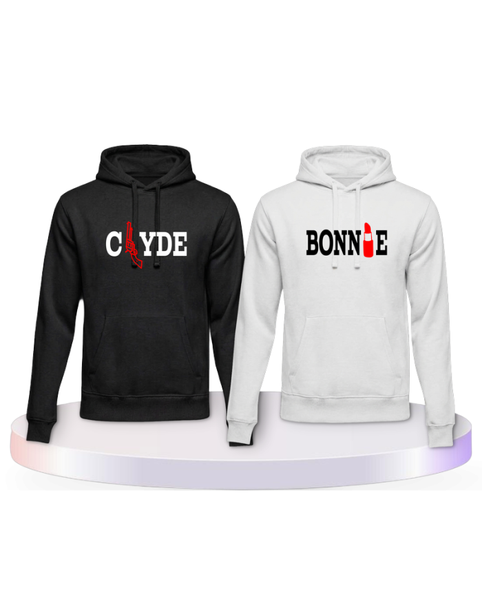 Pulli Bedruckte mit Bonnie und Clyde Couple Hoodies kaufen | Paarpulli