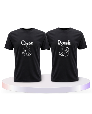 Bonnie und Clyde im Comic Design als Pärchen T-Shirts | Paarpulli