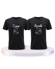 Bonnie und Clyde im Comic Design als Pärchen T-Shirts | Paarpulli