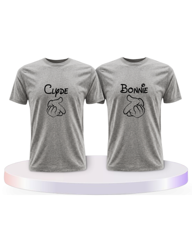 Bonnie und Clyde im Comic Design als Pärchen T-Shirts | Paarpulli