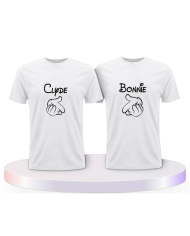 Bonnie und Clyde im Comic Design als Pärchen T-Shirts | Paarpulli