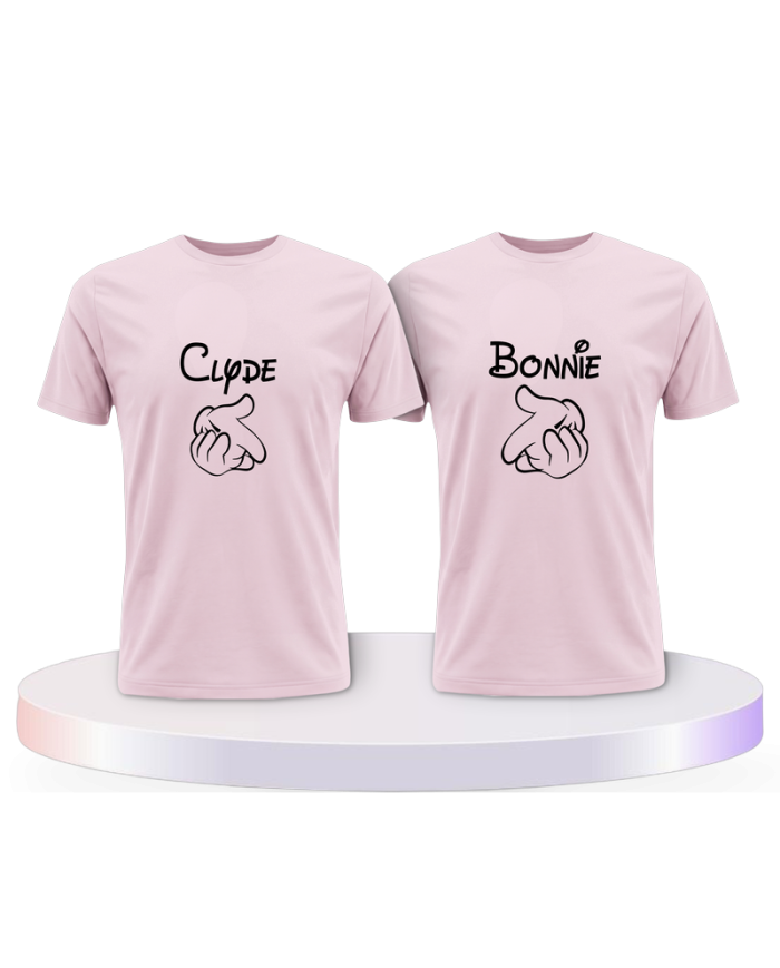 Bonnie und Clyde im Comic Design als Pärchen T-Shirts | Paarpulli
