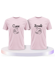 Bonnie und Clyde im Comic Design als Pärchen T-Shirts | Paarpulli