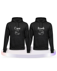 Bonnie und Clyde im Comic Design als Couple Hoodies kaufen | Paarpulli