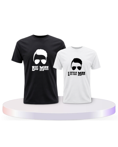 Vater und Sohn Big Man Little Man Eltern-Kind T-Shirts | Paarpulli